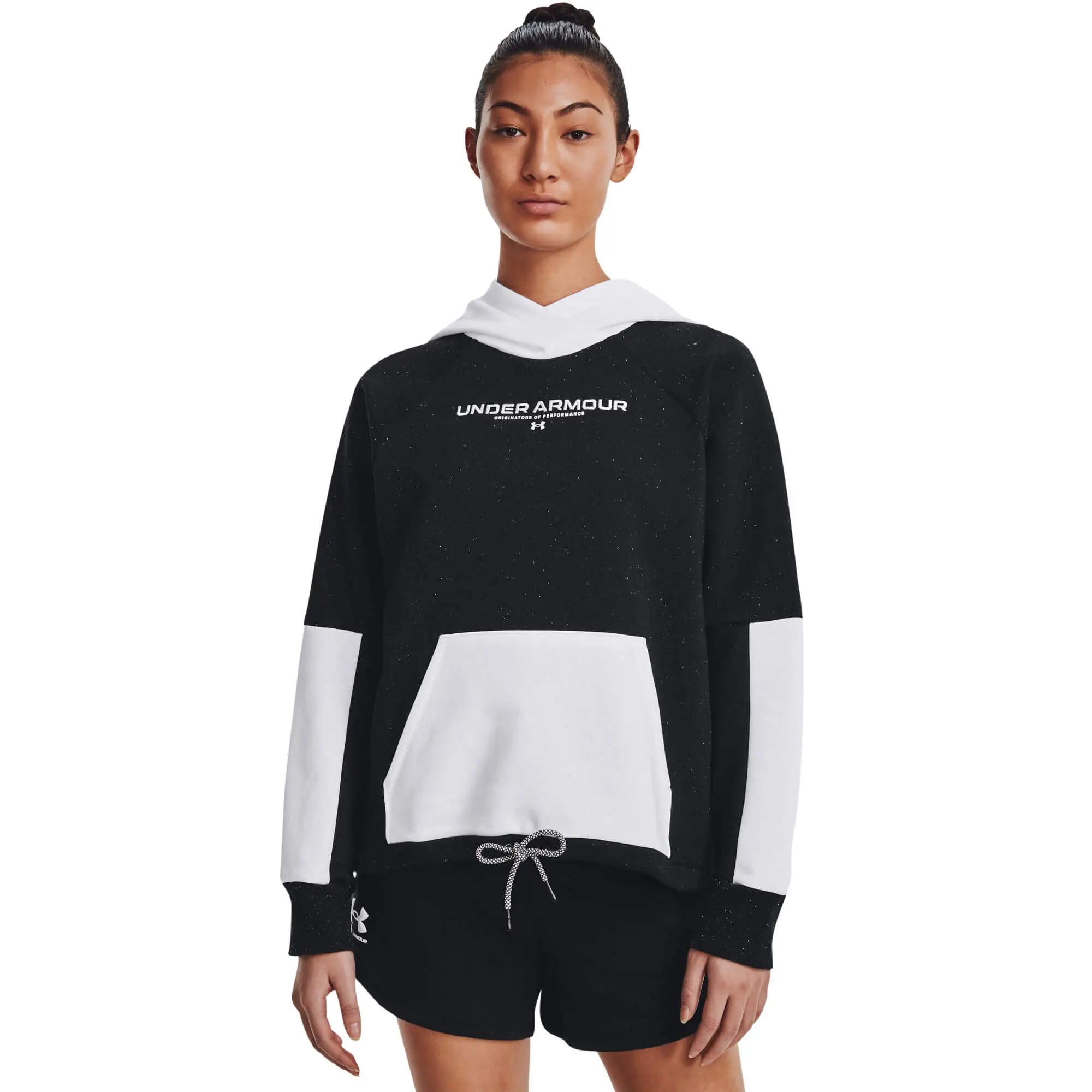 Under Armour mikina Rival Fleece Hoodie 001/Black/White