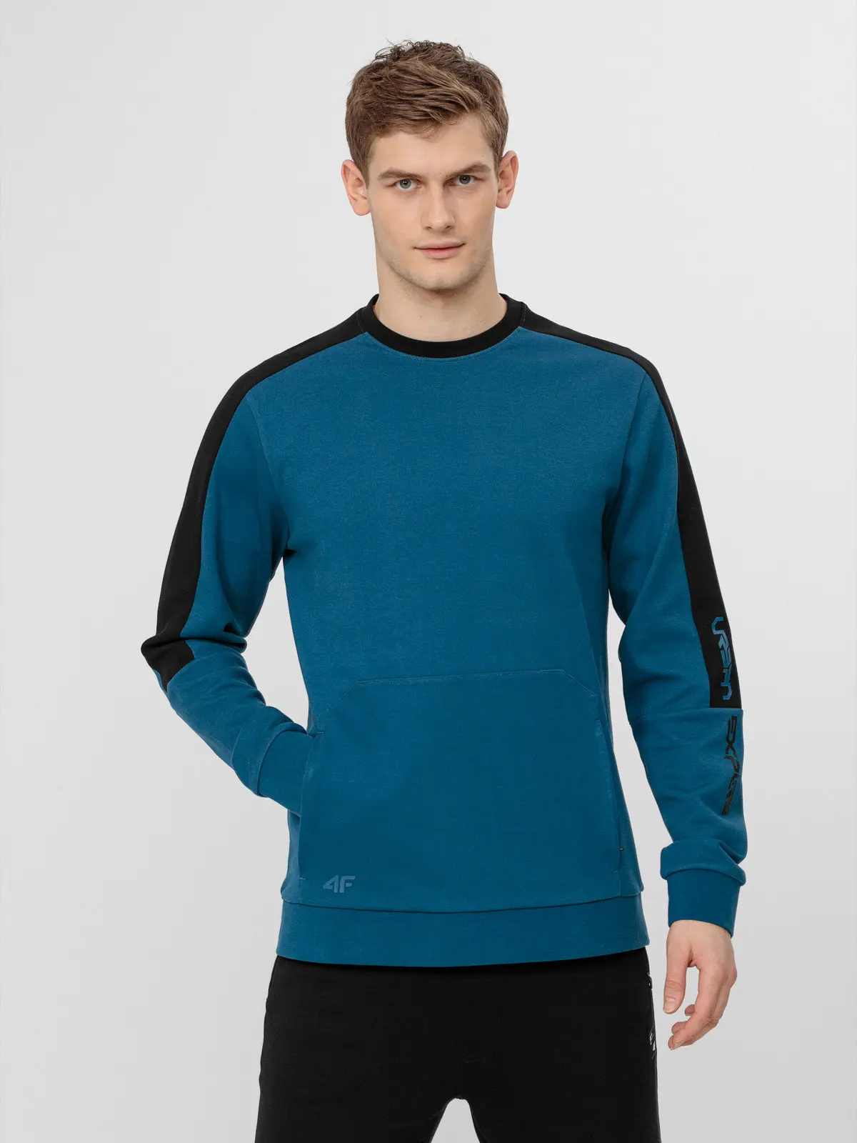 4F H4L22-BLM011 TEAL Pánská mikina US