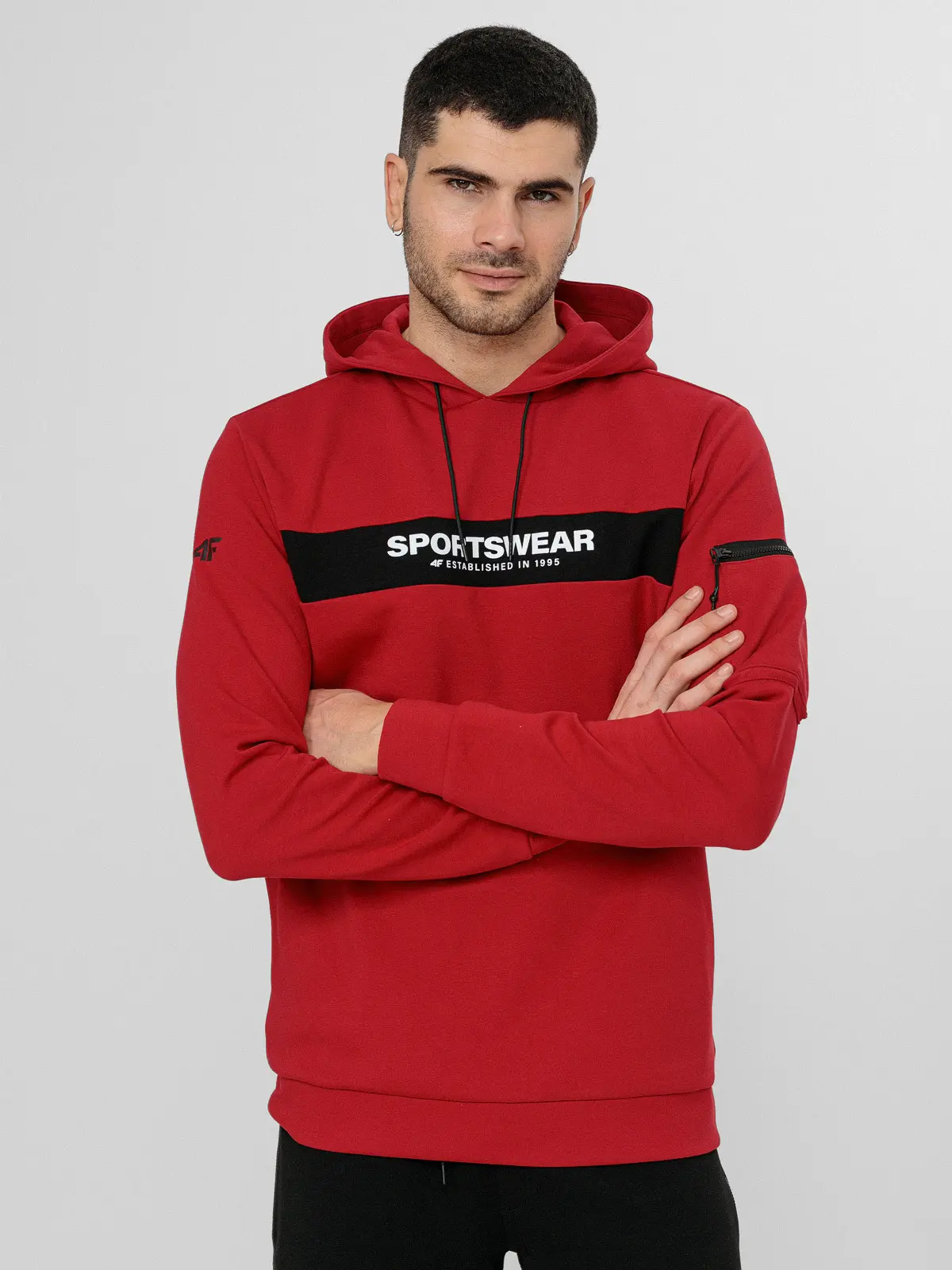 4F H4L22-BLM015 DARK RED Pánská mikina US