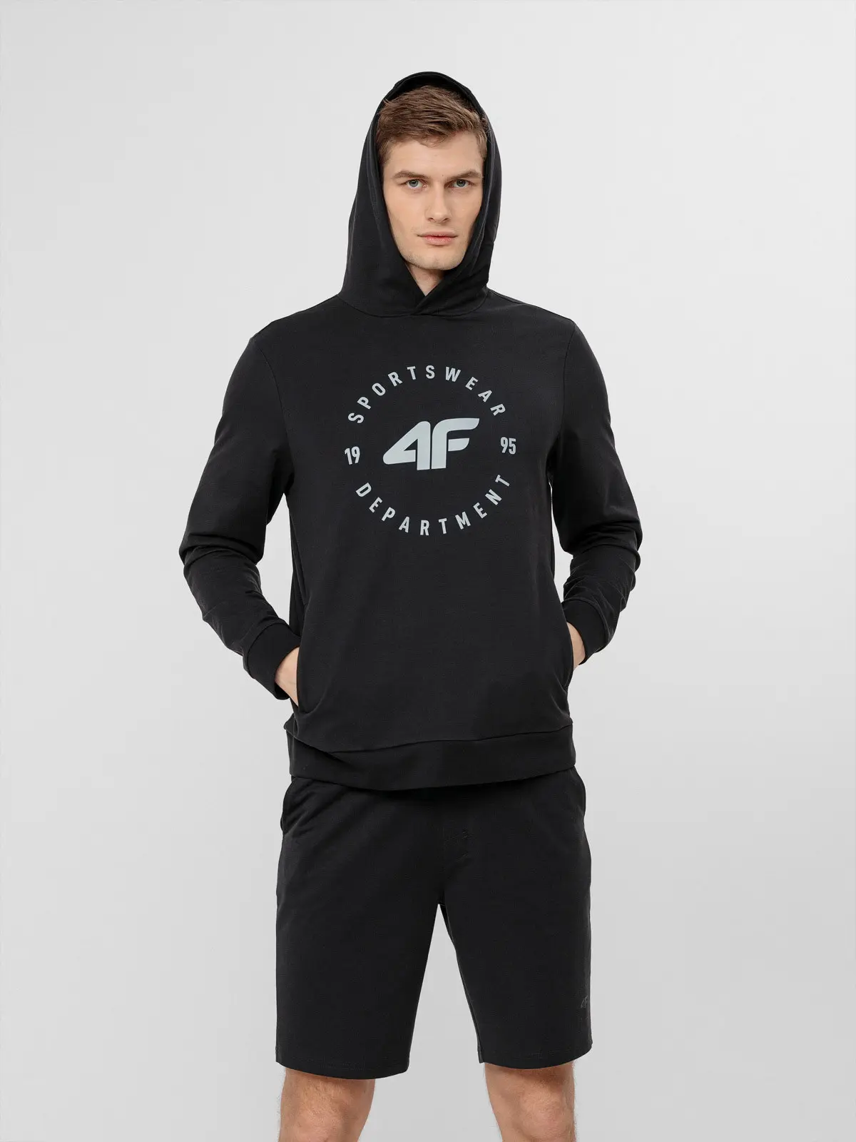 4F H4L22-BLM018 ANTHRACITE Pánská mikina US
