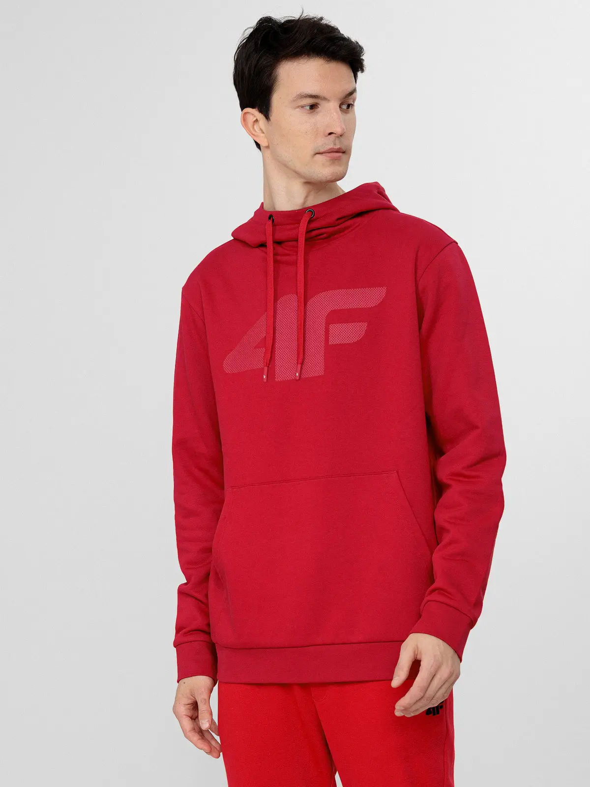 4F H4L22-BLM352 RED Pánská mikina US 3XL H4L22-BLM352 RED