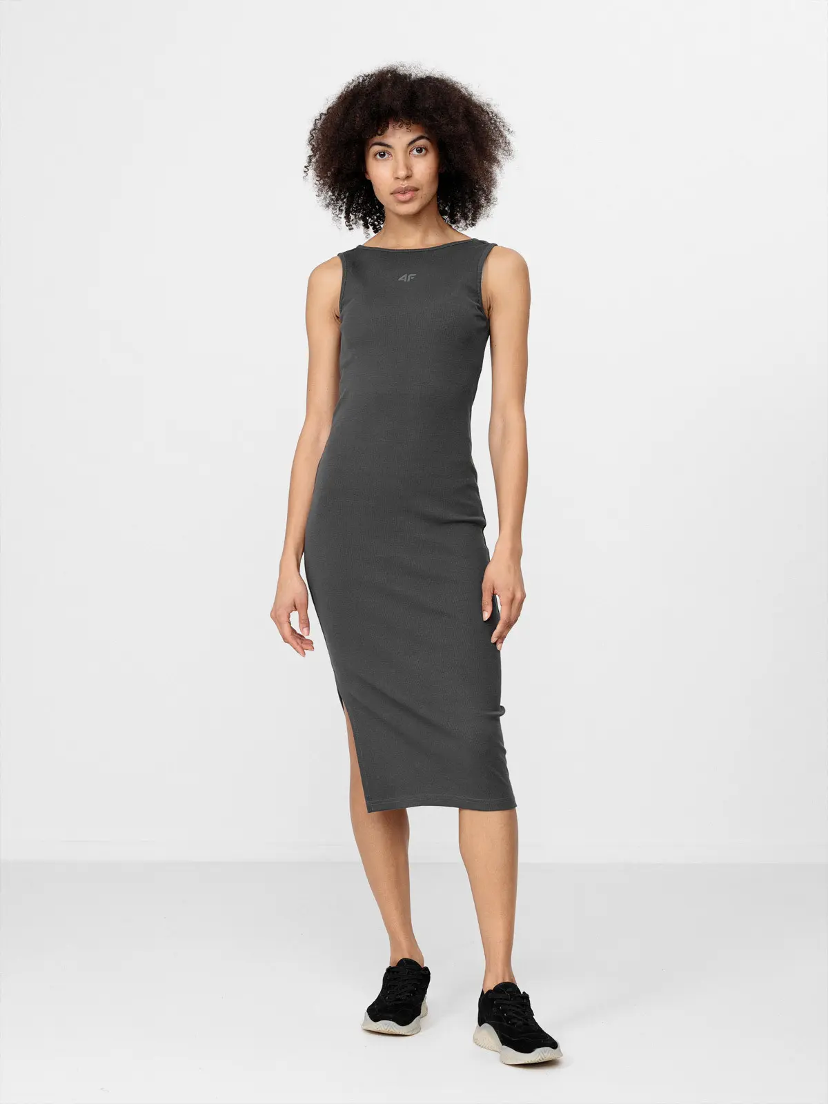 4F H4L22-SUDD010 ANTHRACITE Dámské šaty US