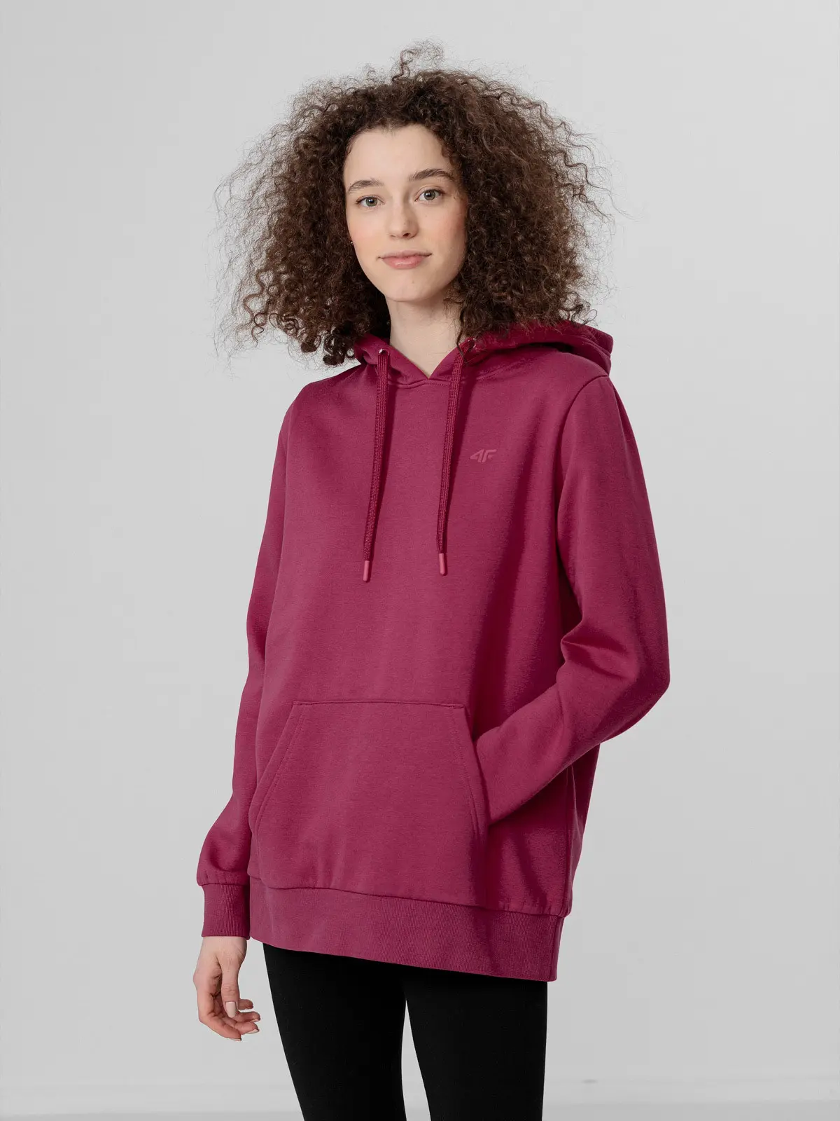 4F H4L22-BLD352 DARK PINK Dámská mikina US