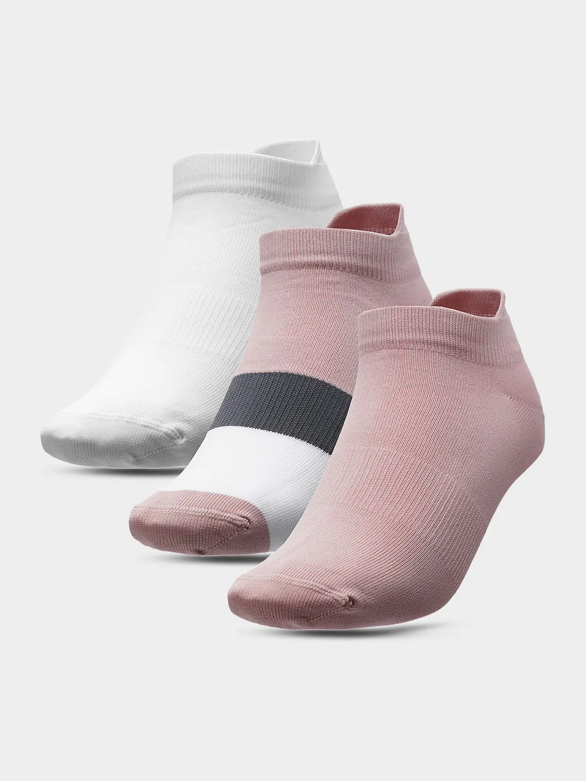 4F H4L22-SOD002 LIGHT PINK+MULTICOLOUR+WHITE Ponožky EU