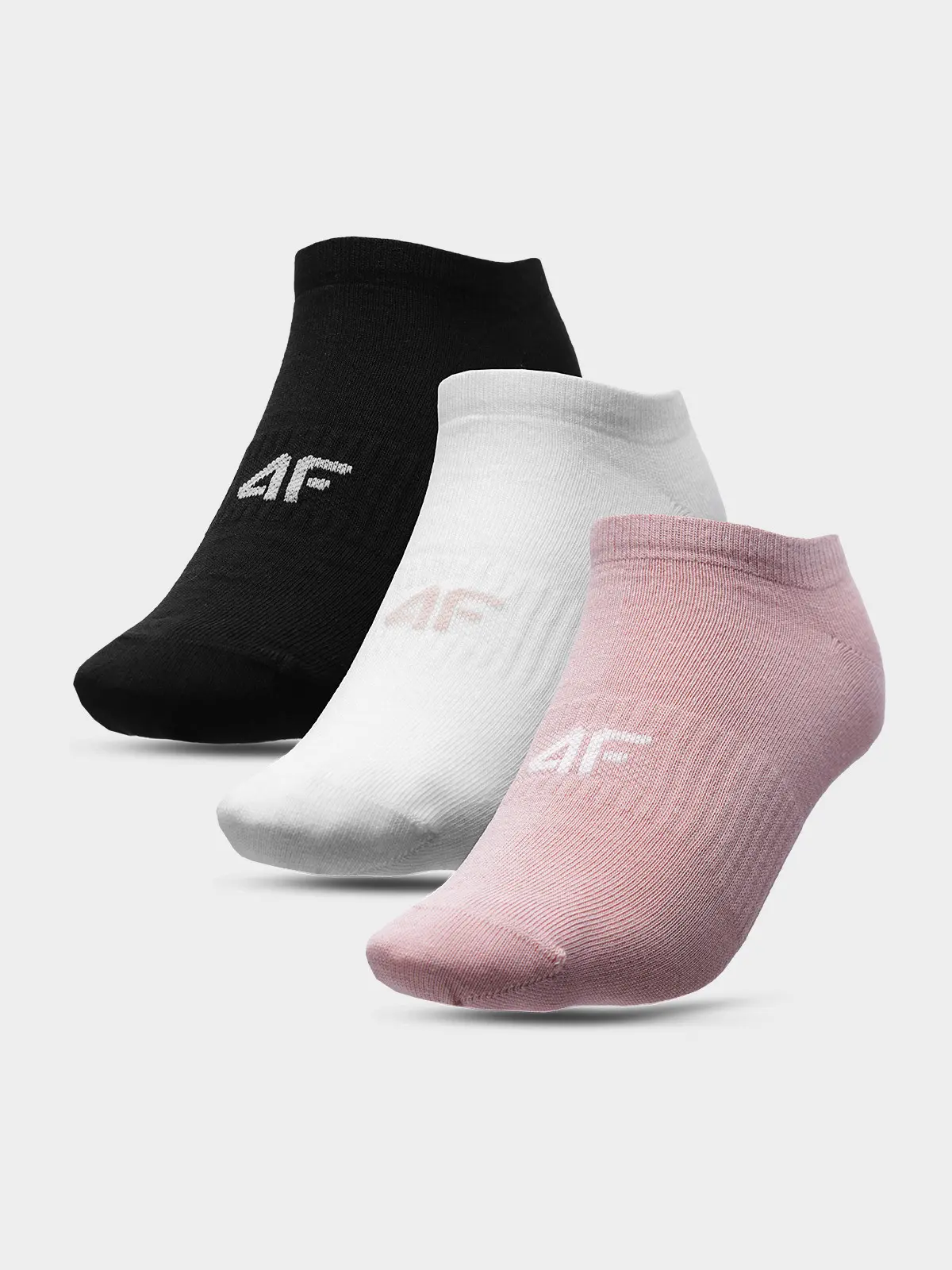 4F H4L22-SOD302 LIGHT PINK+WHITE+DEEP BLACK Ponožky EU 39/42 H4L22-SOD302 PINKWHITEBLACK