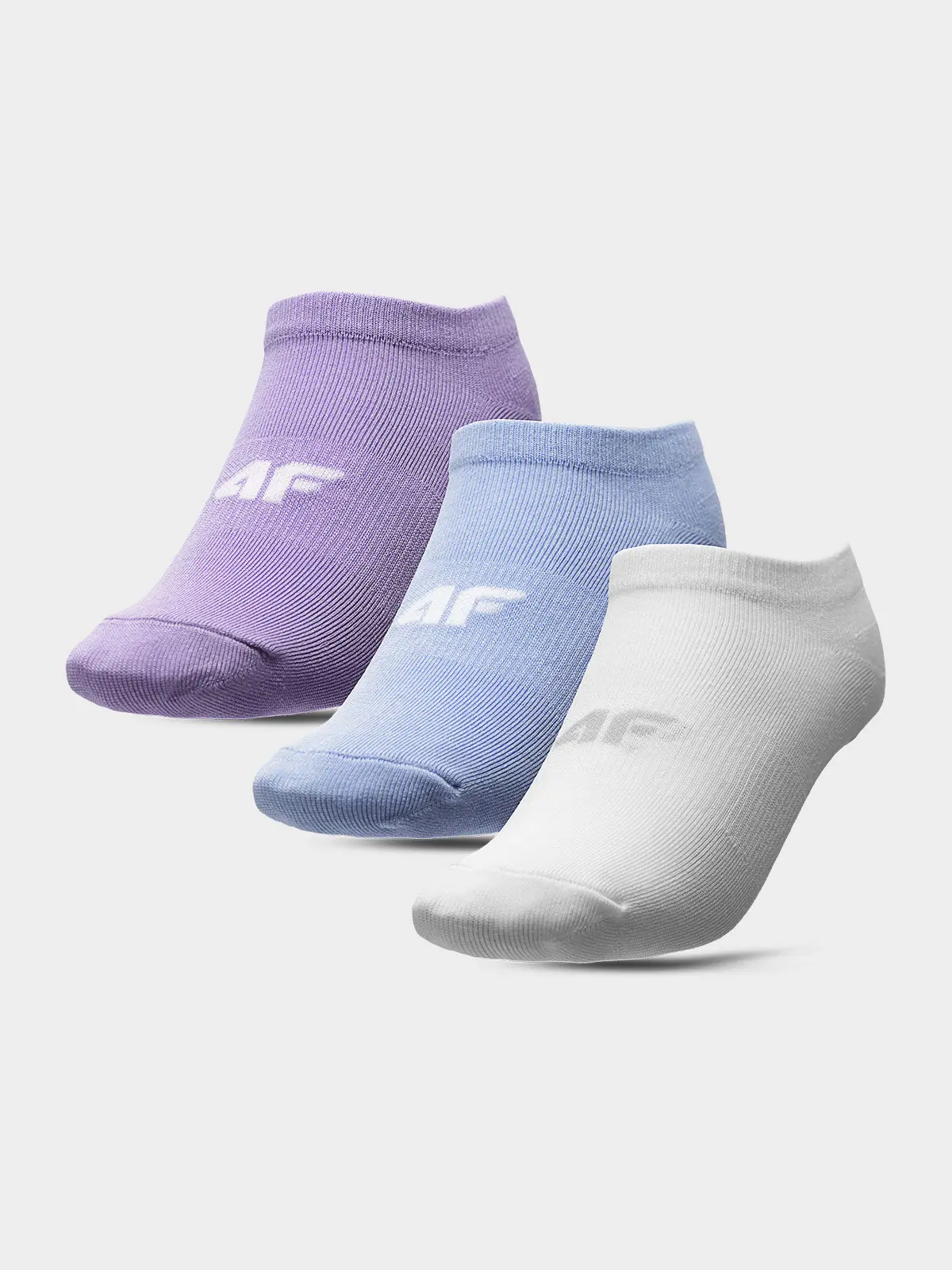 4F HJL22-JSOD003 WHITE MELANGE+LIGHT BLUE+LIGHT VIOLET Ponožky EU