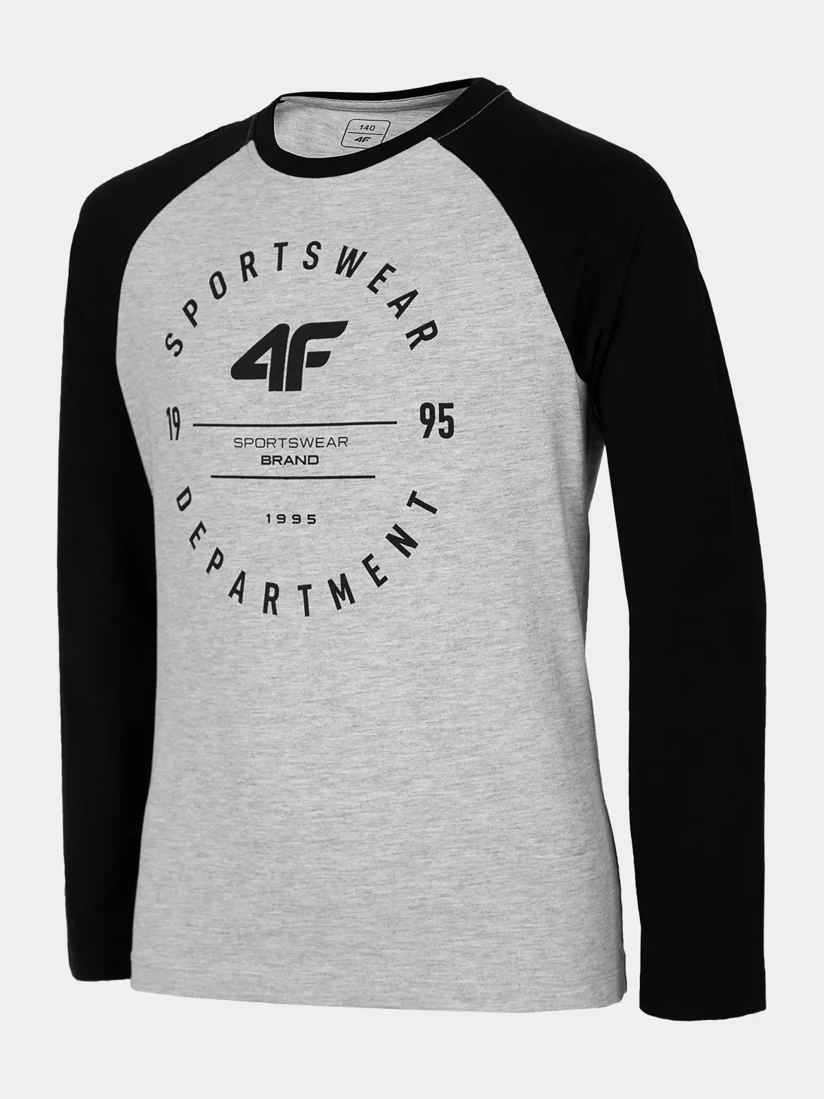 4F HJL22-JTSML001 LIGHT GREY MELANGE Dětské tričko EU