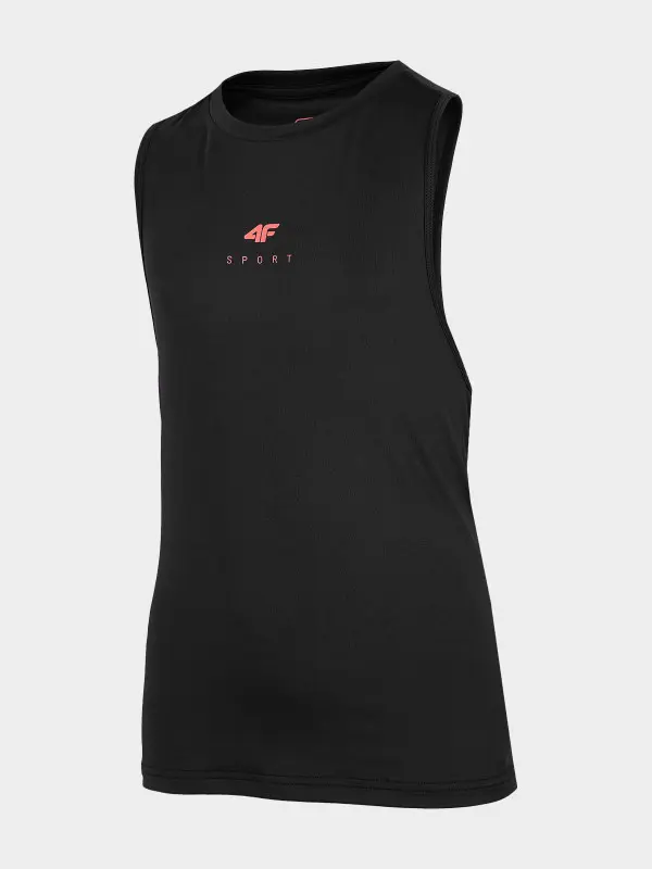 4F HJL22-JTSDF002 DEEP BLACK Dětské tílko EU