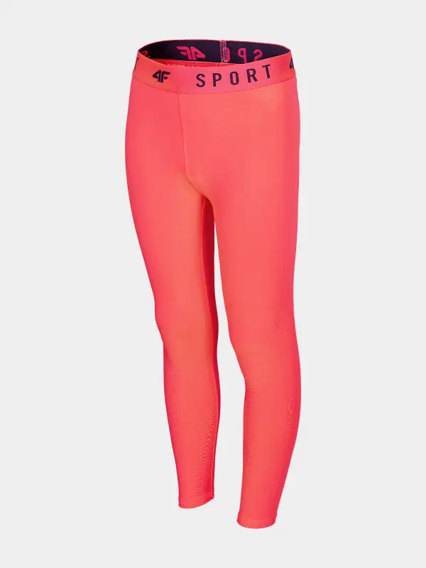 4F HJL22-JSPDF002 CORAL NEON Dětské legíny EU