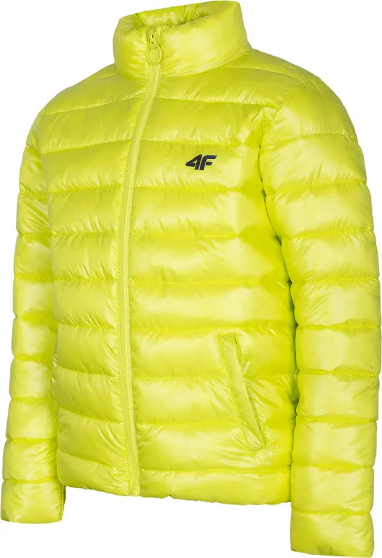 4F HJL22-JKUMP001 CANARY GREEN Dětská bunda EU 164 HJL22-JKUMP001 CANARY GREEN