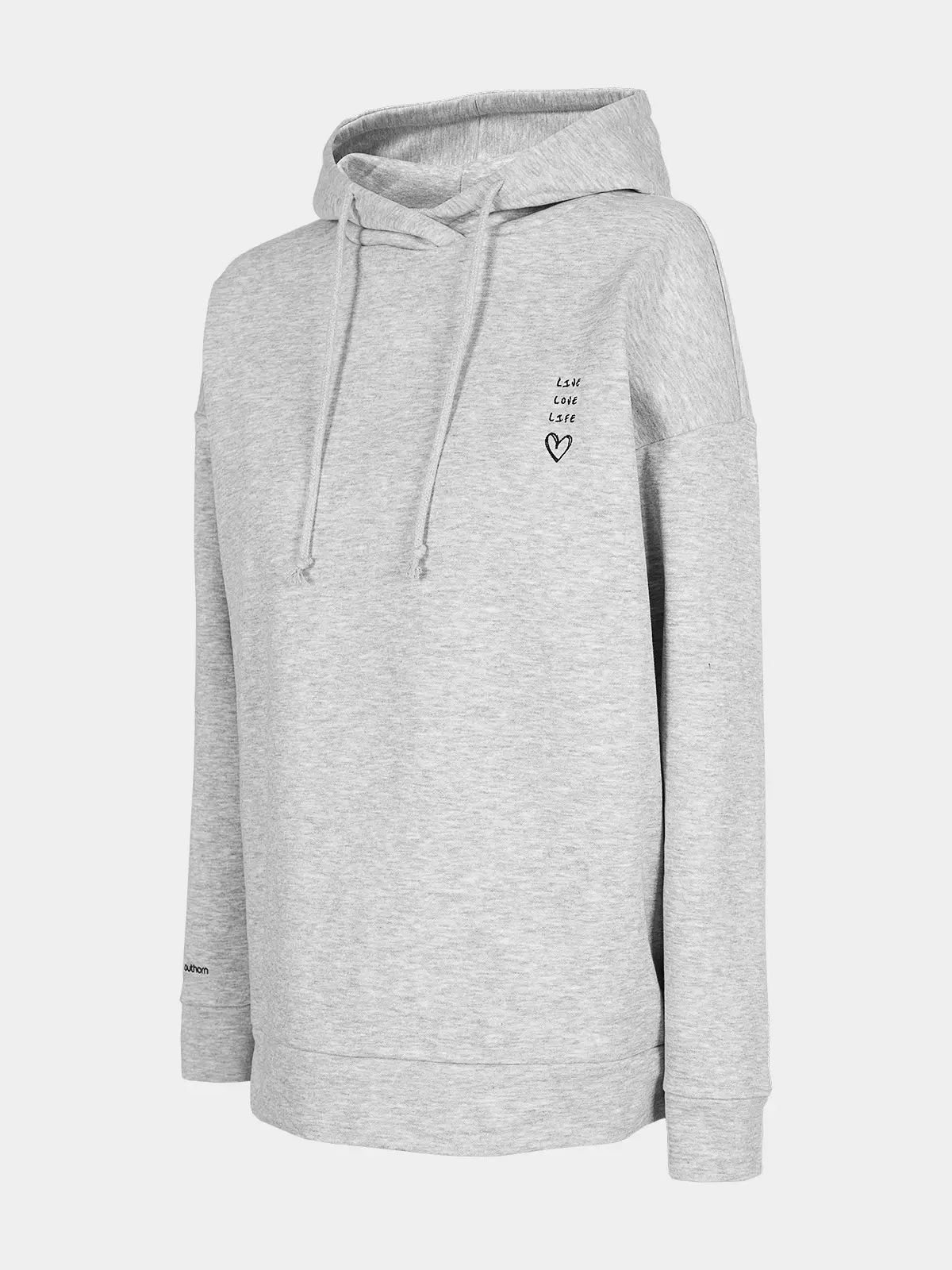 Outhorn HOL22-BLD603 WARM LIGHT GREY MELANGE Dámská mikina US S HOL22-BLD603 LIGHT GREY MEL