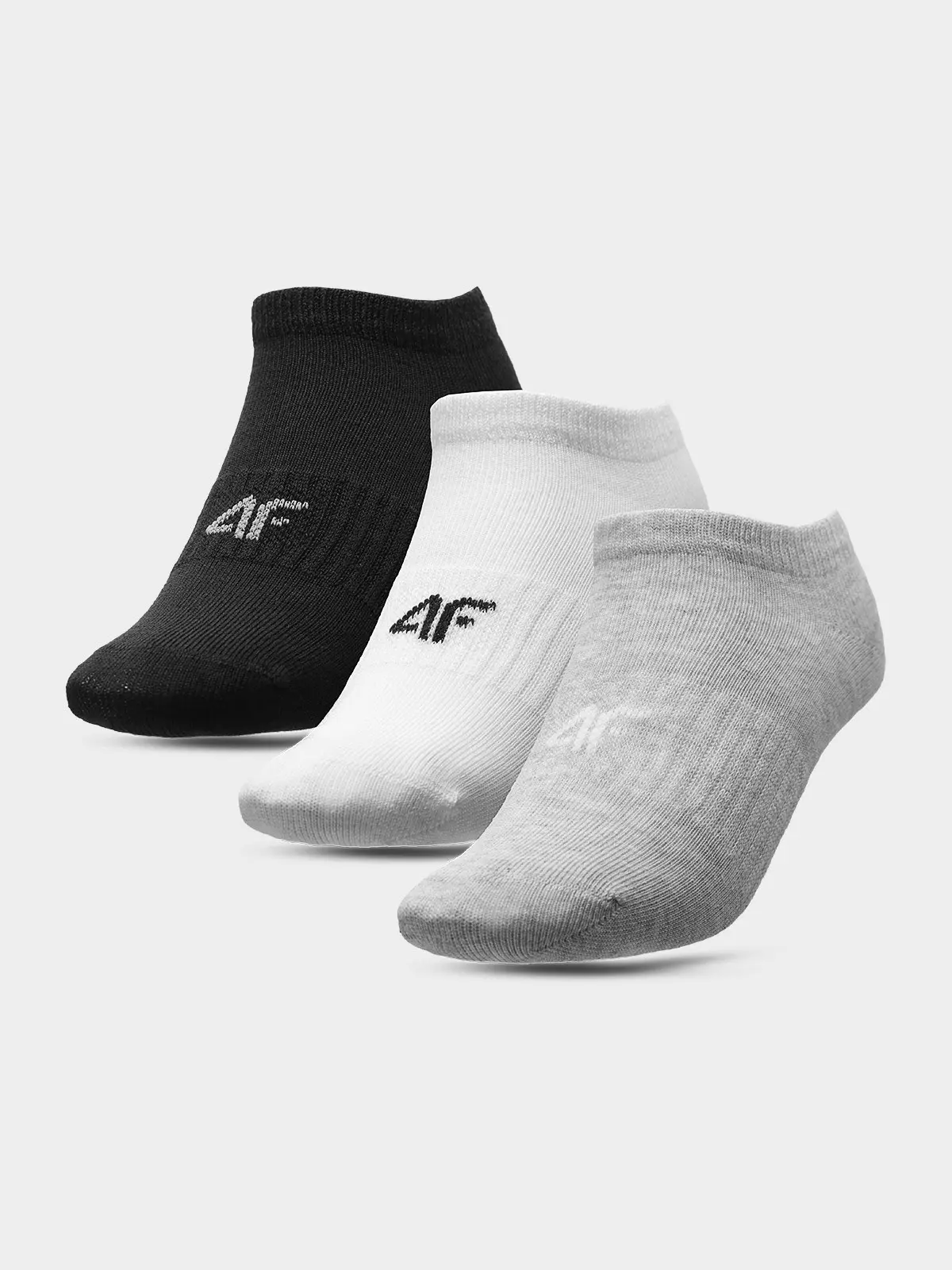 4F HJL22-JSOD001 COLD LIGHT GREY MELANGE+WHITE+DEEP BLACK Ponožky EU 32/35 HJL22-JSOD001 GREYWHITEBLACK