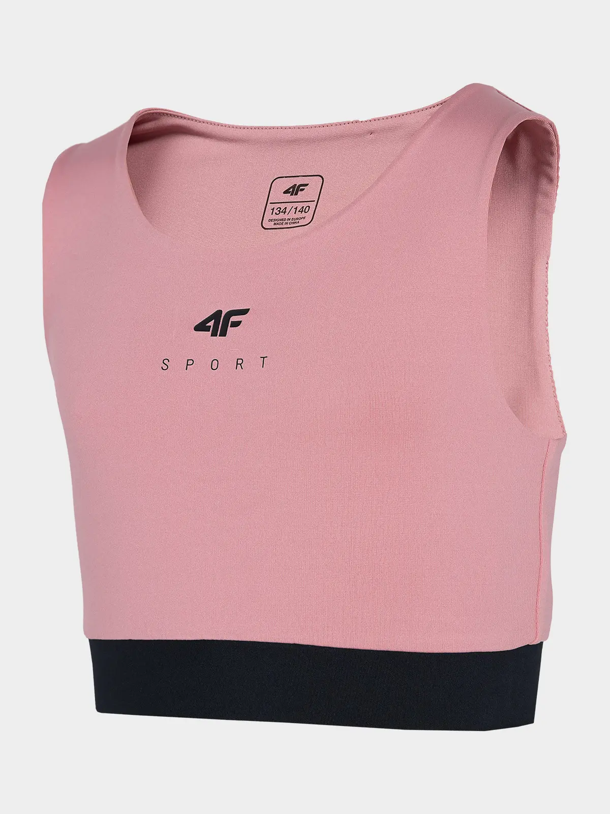 4F HJZ22-JTOPD002 DEEP BLACK Dětská sportovní podprsenka EU