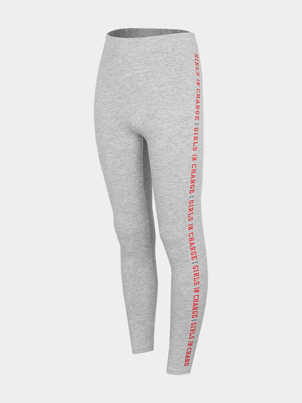 4F HJZ22-JLEG003 COLD LIGHT GREY MELANGE Dětské legíny EU