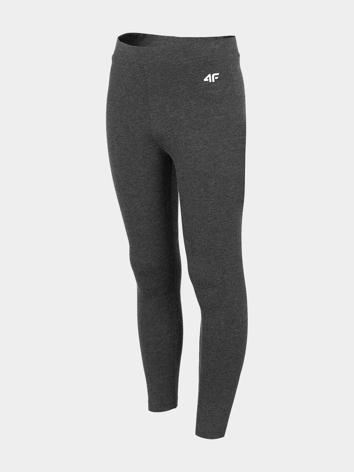 4F HJZ22-JLEG001 MIDDLE GREY MELANGE Dětské legíny EU