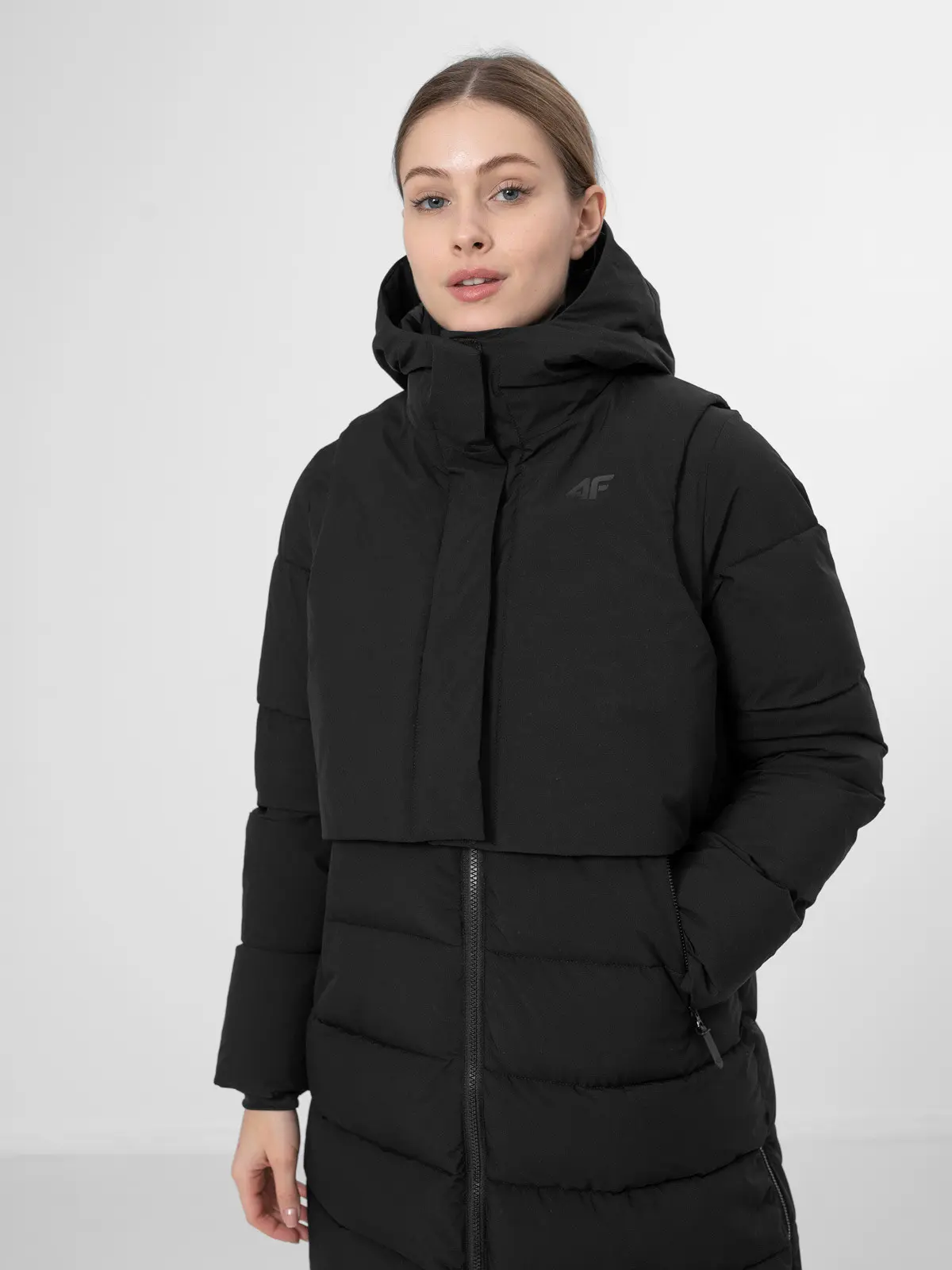 4F H4Z22-KUDP008 DEEP BLACK Dámský kabát US