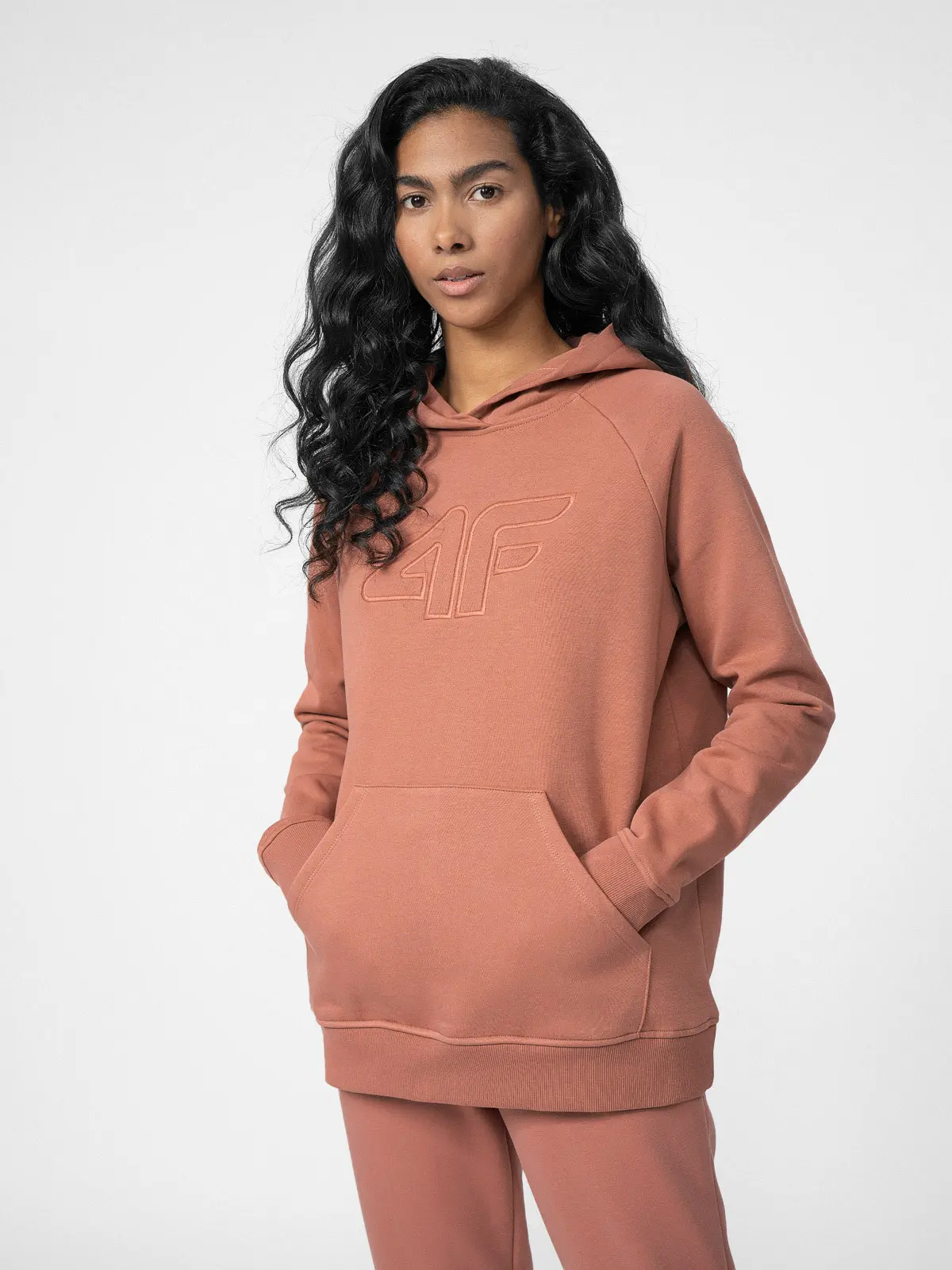4F 4FSS23TSWSF535 SALMON CORAL Dámská mikina US