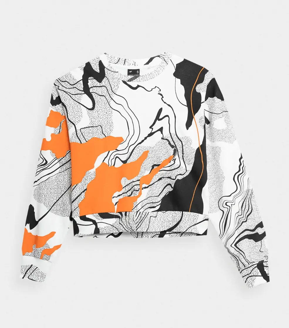 4F 4FSS23TSWSF250 MULTICOLOUR ALLOVER Dámská mikina US