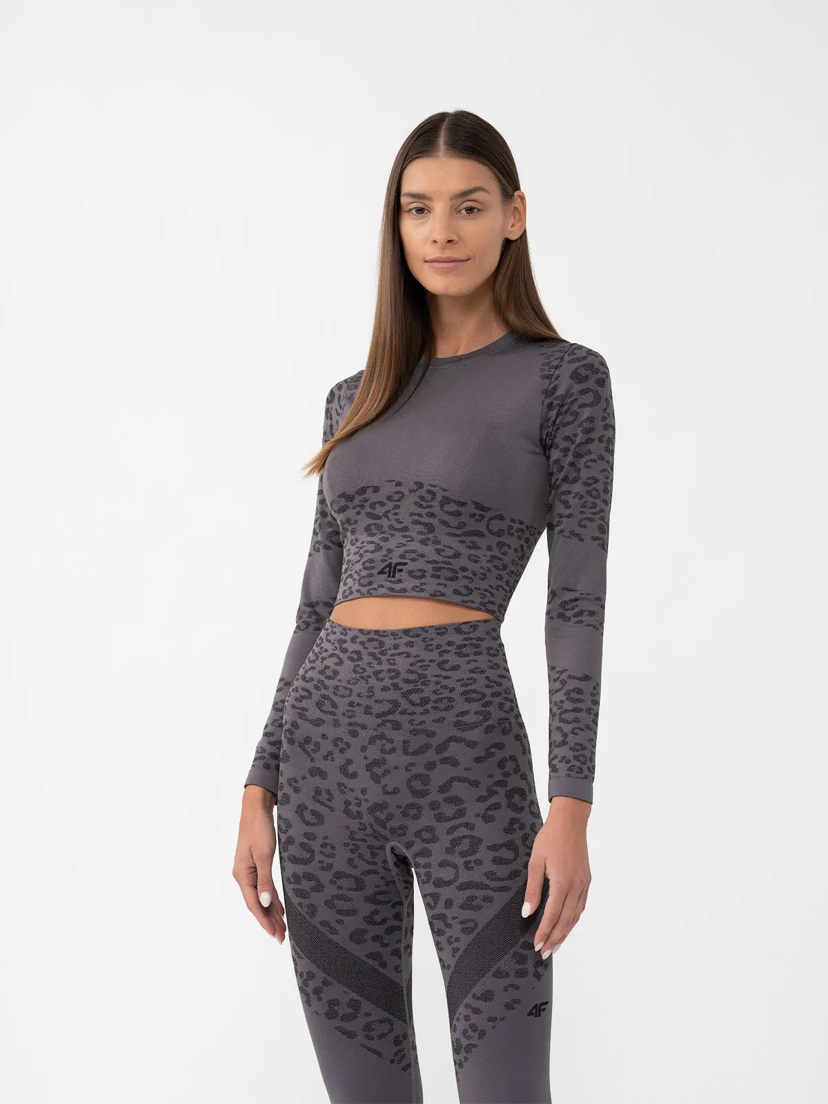 4F 4FAW23TFLOF152 MIDDLE GREY ALLOVER Dámské sportovní tričko US