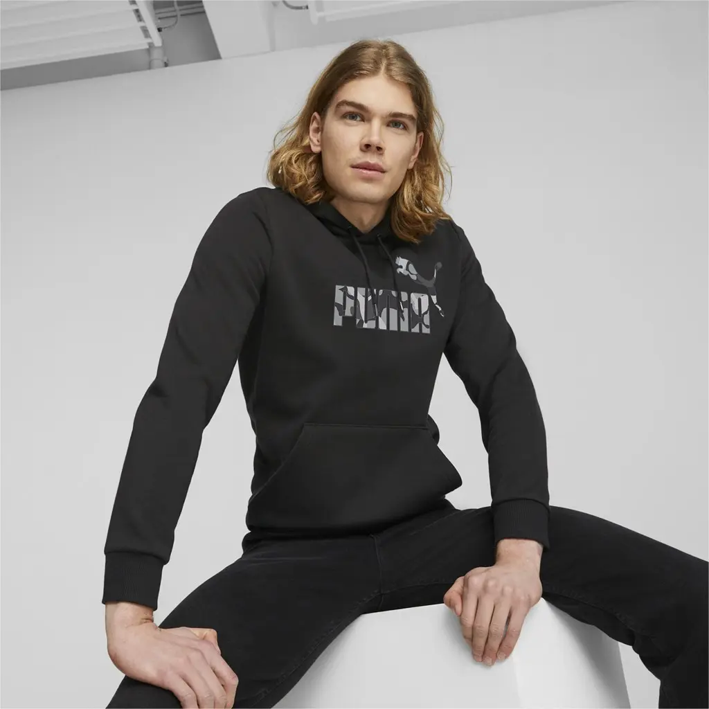 Puma ESS+ CAMO Graphic Hoodie FL Pánská mikina US