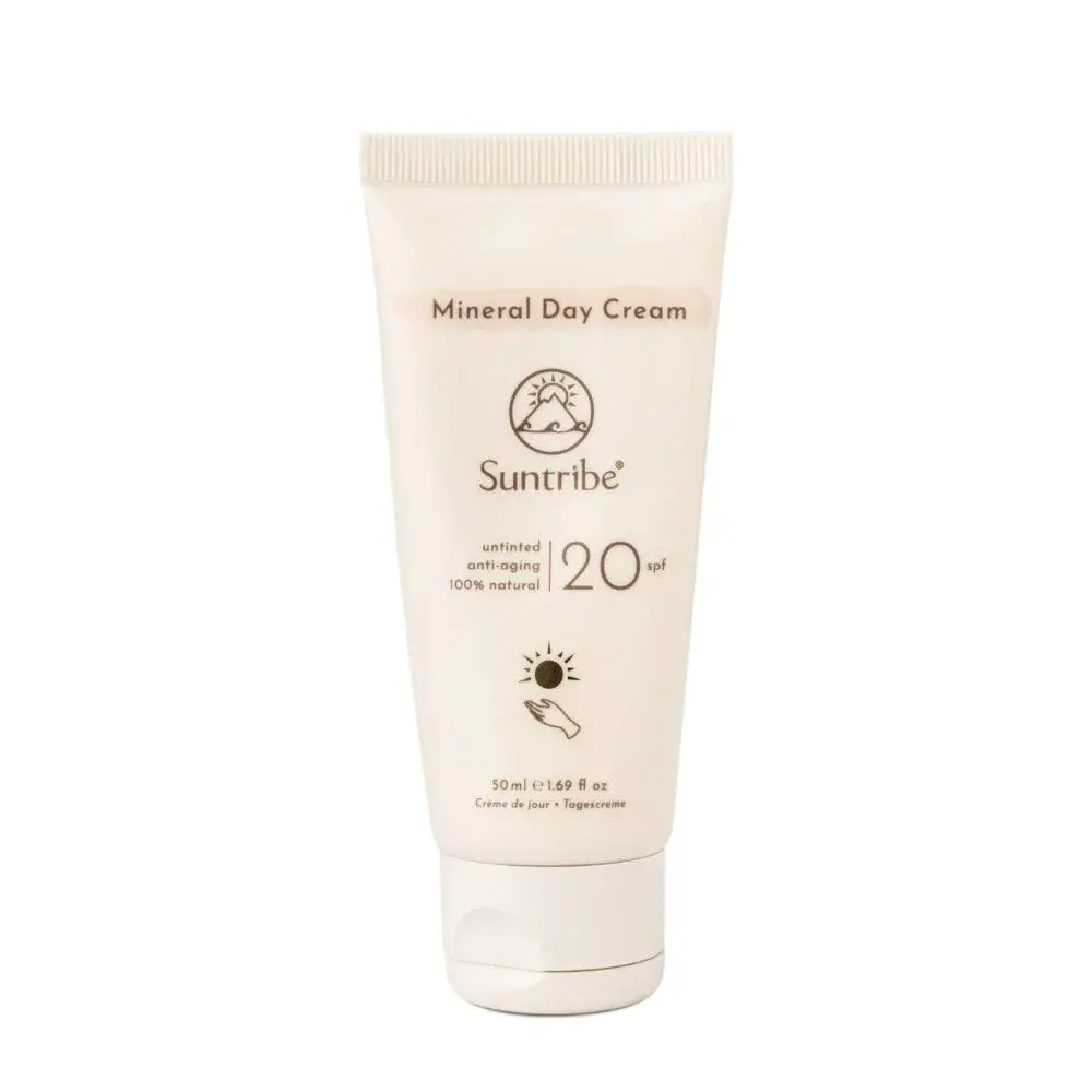 Suntribe Přírodní minerální denní krém SPF 20 – bílá, 50 ml