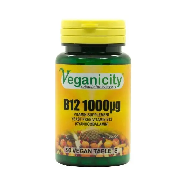 Veganicity vitamín B12 1000µg (Cyanocobalamin), 90 vegan tablet