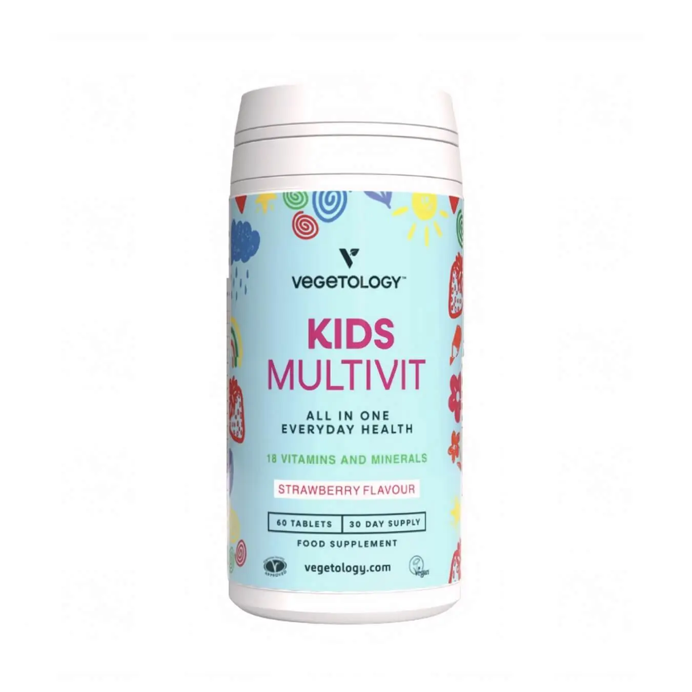Vegetology Kids Multivit – Multivitamíny a minerály pro děti, 60 tablet