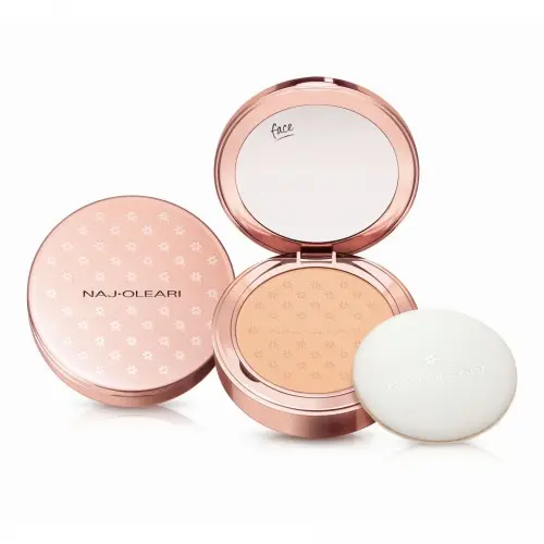 Naj-Oleari Skin Caress Pressed Powder zmatňující kompaktní pudr - 01 warm beige 9,5 g