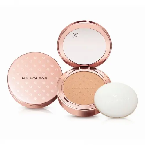 Naj-Oleari Skin Caress Pressed Powder zmatňující kompaktní pudr - 03 sienna 9,5 g
