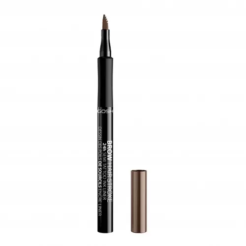 GOSH COPENHAGEN Brow Hair Stroke vyplňující fix na obočí - 002 Greybrown 1ml
