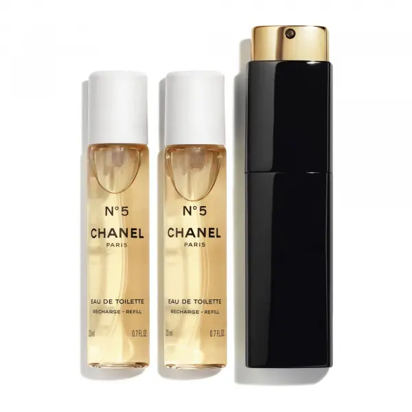 Chanel No. 5 - EDT 20 ml (plnitelný flakon) + náplň 2 x 20 ml