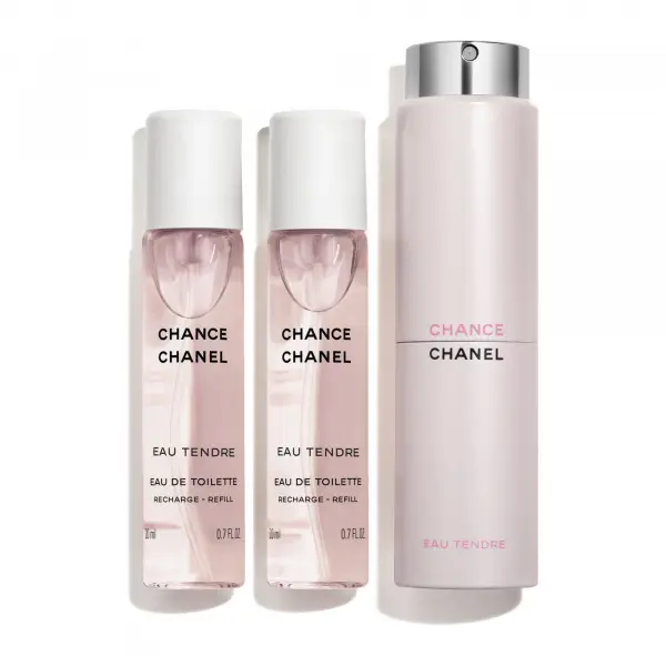 CHANEL Chance eau tendre Toaletní voda v otočném rozprašovači - EAU DE TOILETTE 3X20ML 3x 20 ml