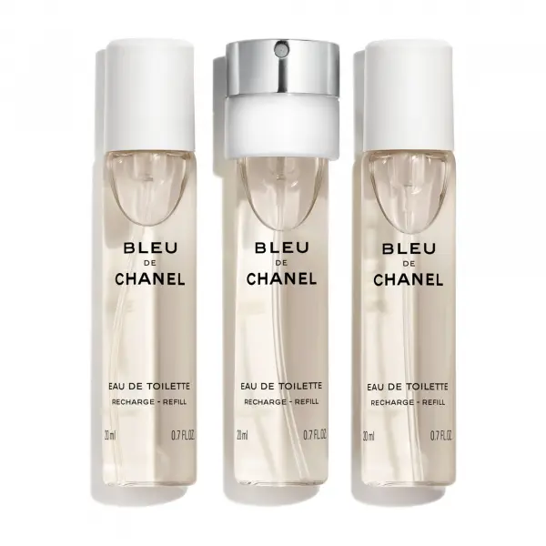 CHANEL Bleu de chanel Toaletní voda v plnitelném cestovním rozprašovači - EAU DE TOILETTE 3X20ML 3x 20 ml