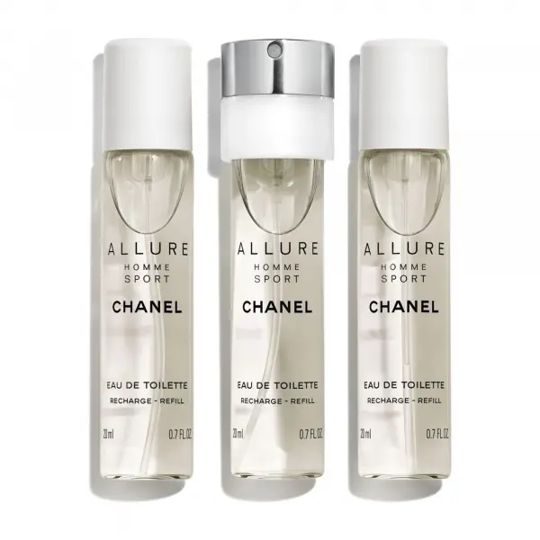 CHANEL Allure homme sport SADA NÁPLNÍ TWIST AND SPRAY  – EAU DE TOILETTE - 3X20ML 3x 20 ml