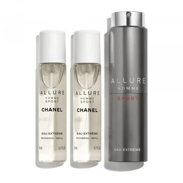 CHANEL Allure homme sport eau extrême SADA PLNITELNÝCH FLAKÓNŮ TWIST AND SPRAY – EAU EXTRÊME - 3X20ML 3x 20 ml