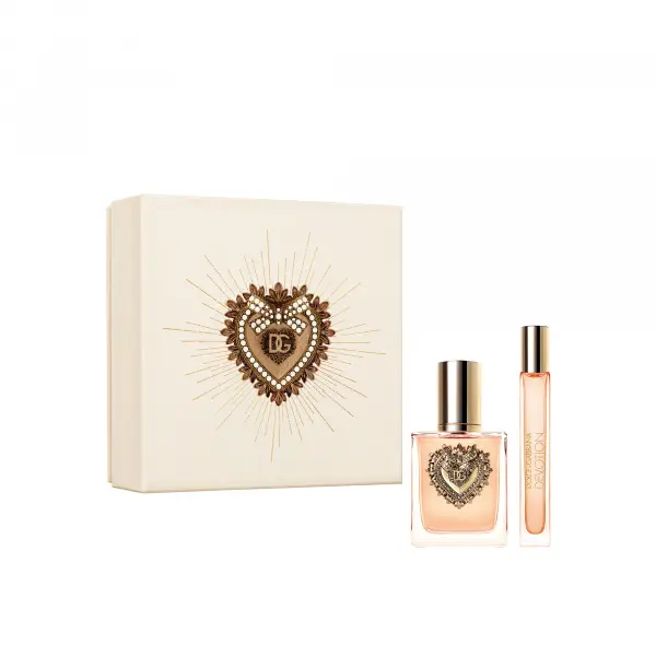 Dolce&Gabbana Devotion  dárková sada (parfémová voda 50 ml + cestovní balení vůně 10 ml) (EdP 50 ml + cestovní sprej 10 ml)