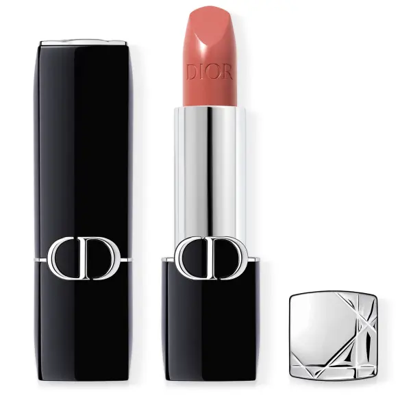 Dior Rouge Dior Satin dlouhotrvající rtěnka - hydratační květinová péče o rty  - 100 Nude Look  3,5 g