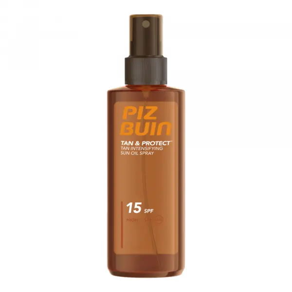 Piz Buin Tan & Protect Oil Spray SPF 15 opalovací olej urychlující opalování SPF 15 150 ml