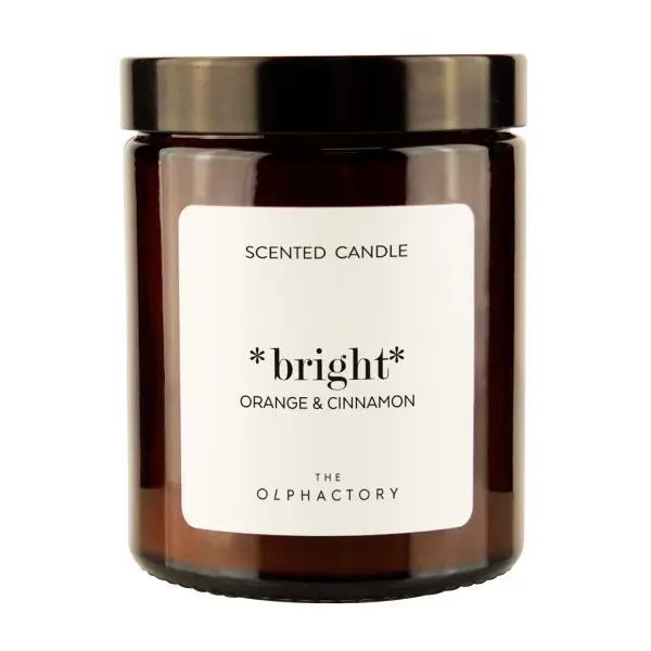 The Olphactory Scented Candle Glass Bright Orange & Cinn to vonná svíčka 135 g