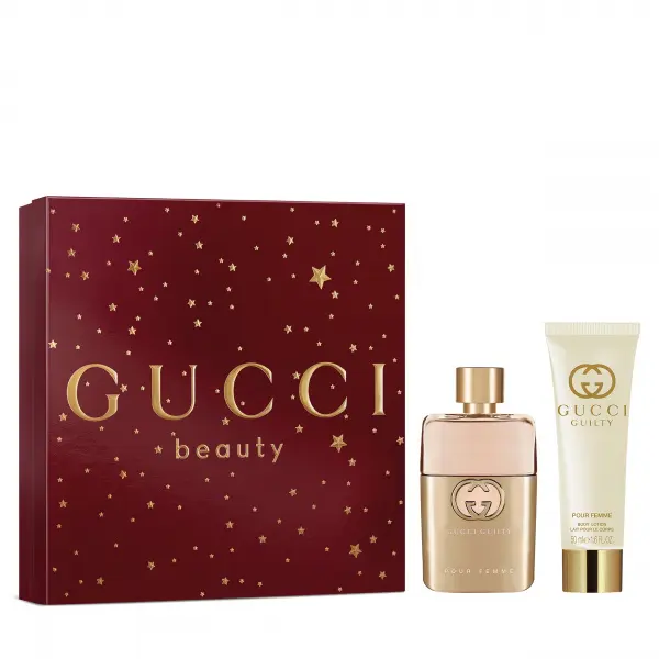 Gucci Guilty Pour Femme dárková sada (parfémová voda 50 ml + tělové mléko 50 ml)