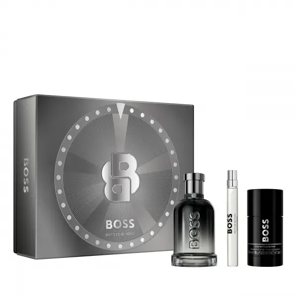 Hugo Boss Boss Bottled Beyond dárkový set (parfémová voda 100 ml + deodorant 75 ml + cestovní balení 10 ml) 1 ks