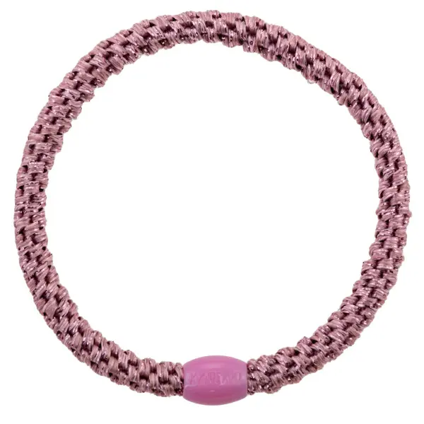 KKNEKKI Slim Old Pink Glitter tenká gumička do vlasů (třpytivá starorůžová) 1 ks