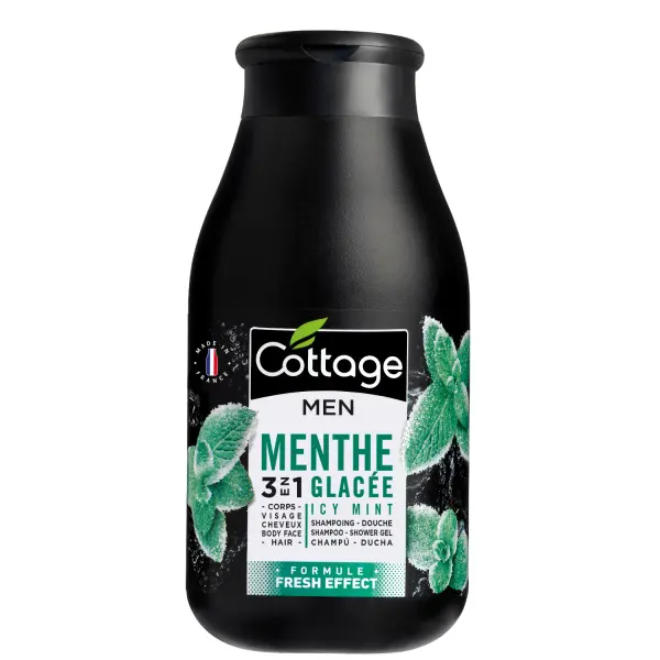 Cottage Shampoo-Shower Gel Men Icy Mint Fresh Effect šampon a sprchový gel pro muže 3v1 ledová máta 250 ml