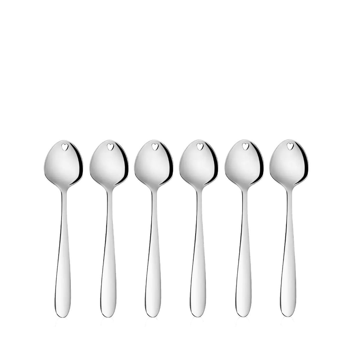 Zmrzlinové lžičky se srdíčkem 6 ks set – Love Cutlery - 116604