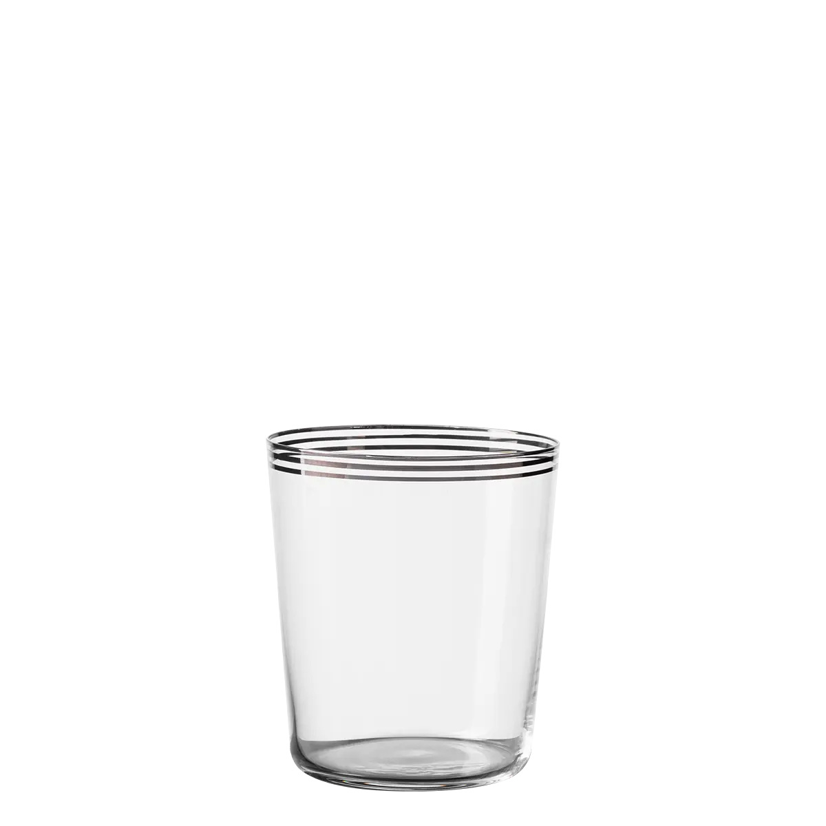 Poháry Tumbler se třemi pruhy v platinové barvě 440 ml set 6 ks -–21st Century Glas - 322177