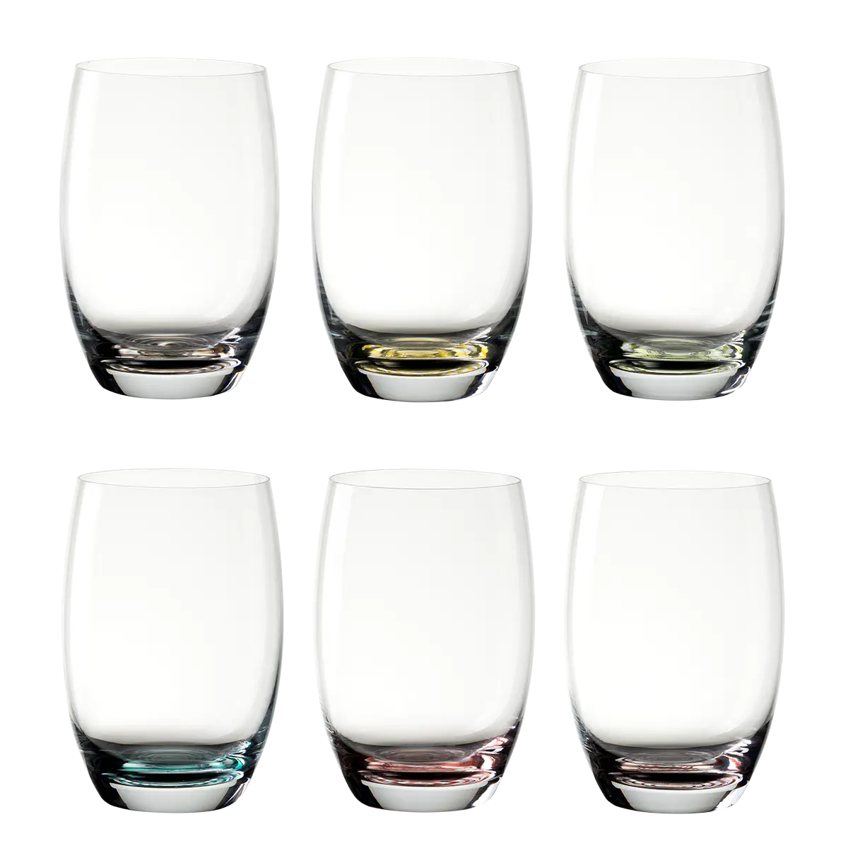 Sklenice 460 ml s barevným spirálovým dnem — Optima Glas Lunasol set 6 ks - 322872