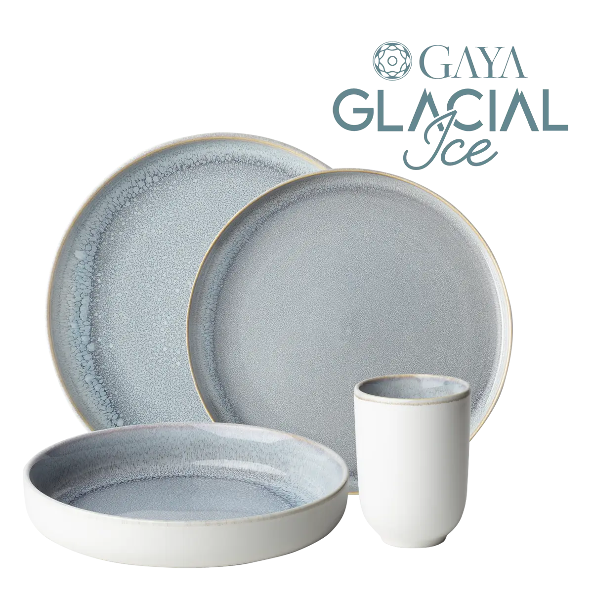 Porcelánový set 16 ks – Gaya Atelier Glacial Ice - 453149