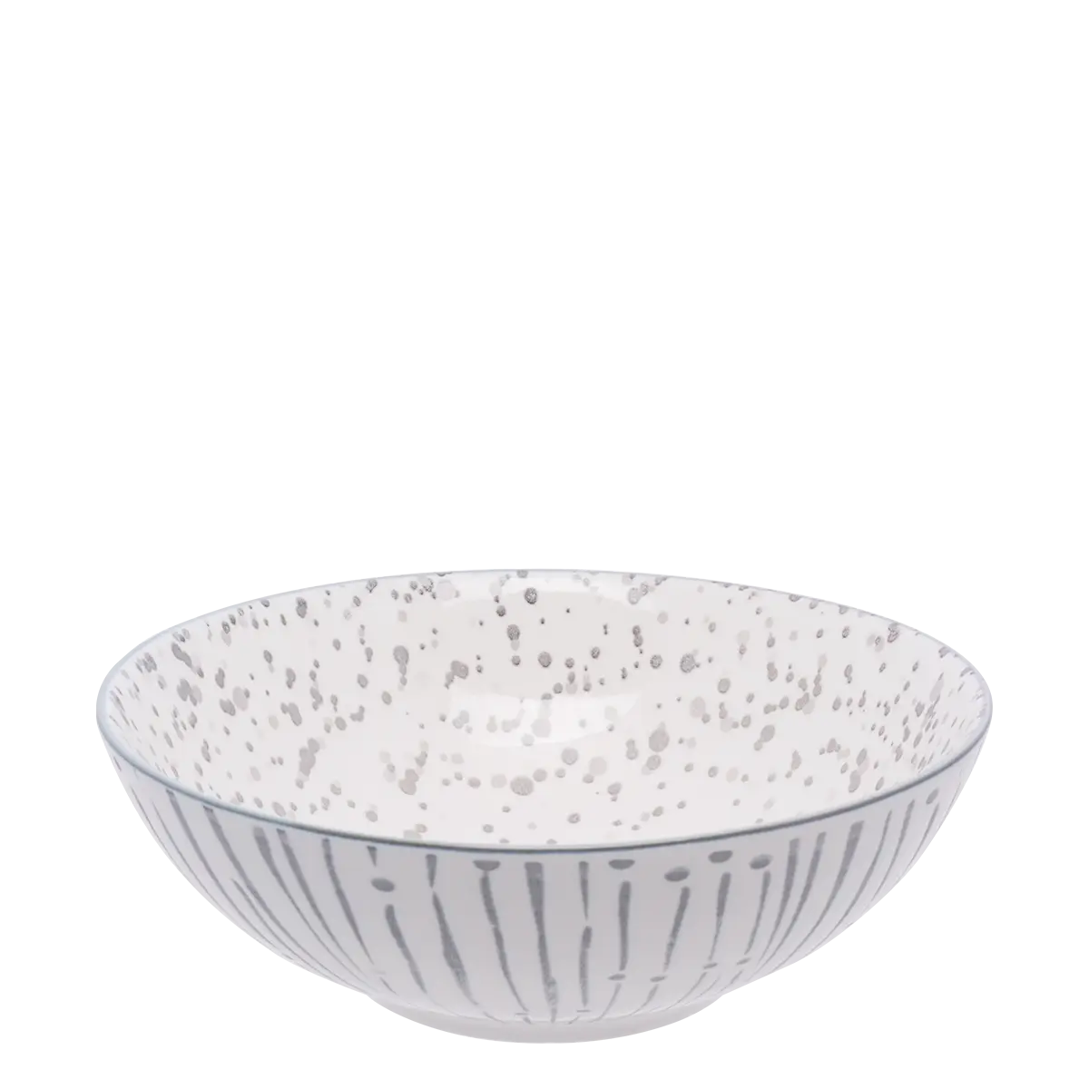 Miska na cereálie bílá / světle-šedá 17,8 cm - Basic - 490833