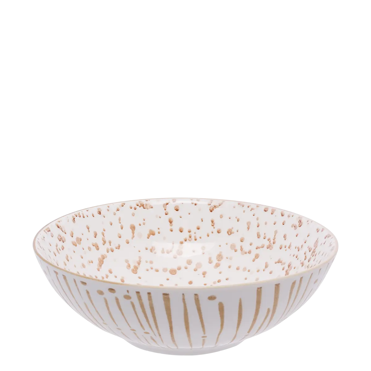 Miska na cereálie bílá / champagne 17,8 cm - Basic - 490834