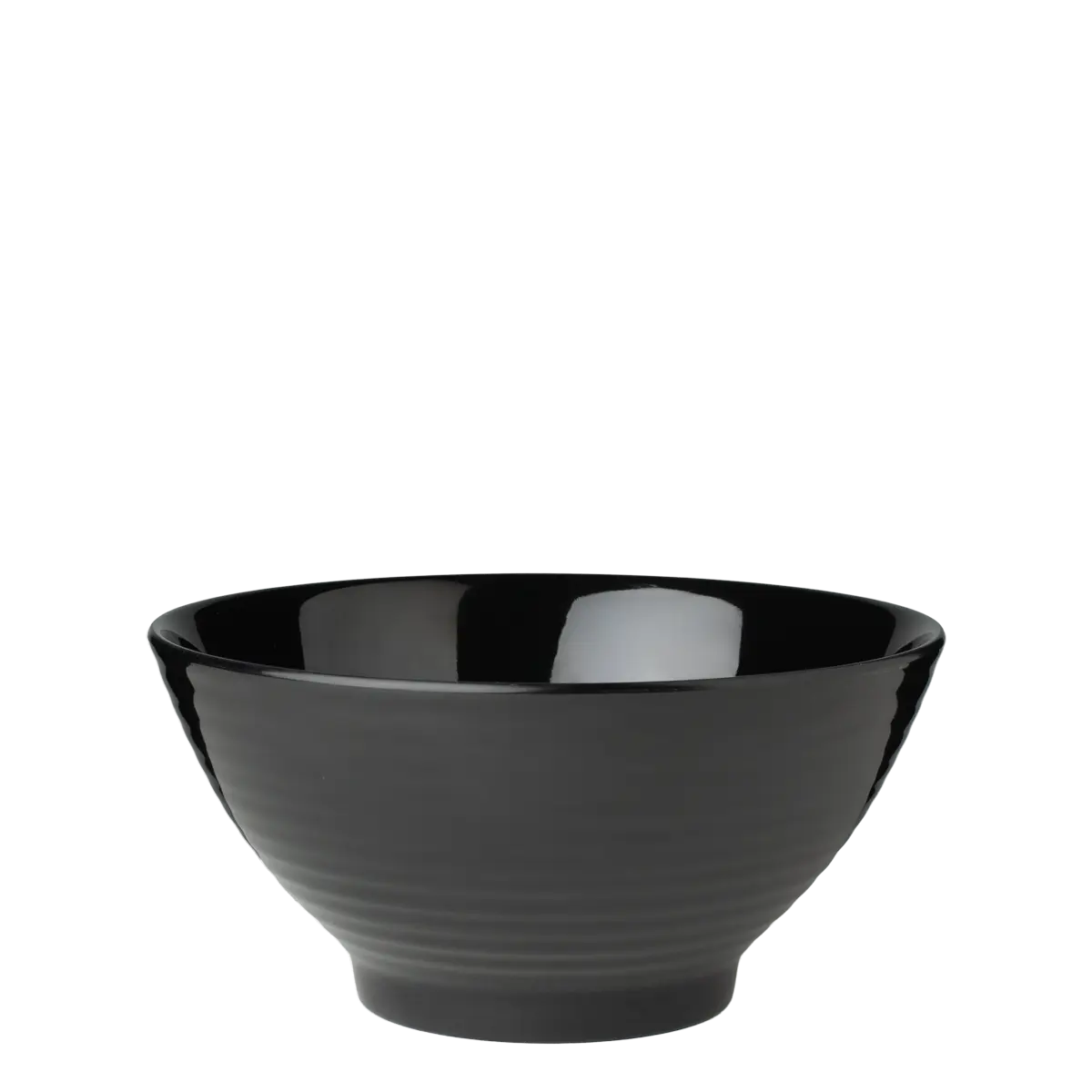 Miska černá 20 cm — Elements Melamin (Flow) - 593171